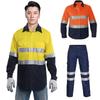 Хлопковый светоотражающий защитный рабочий костюм Hi Vis Рабочий комбинезон Дорожная одежда для дорожного движения Защитная рабочая униформа для строительного инженера