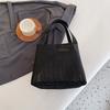 Large Capacity Mesh Tote Beach Bag Casual Bath Storage Handbag Cosmetic Zipper Pouch  Beach