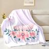 Warm and Comfortable Swan Soft Blanket Sofa Bed Cover Four Season Soft Fluffy Quilt Blanket Flannel Throw for Outdoor LeisureNap