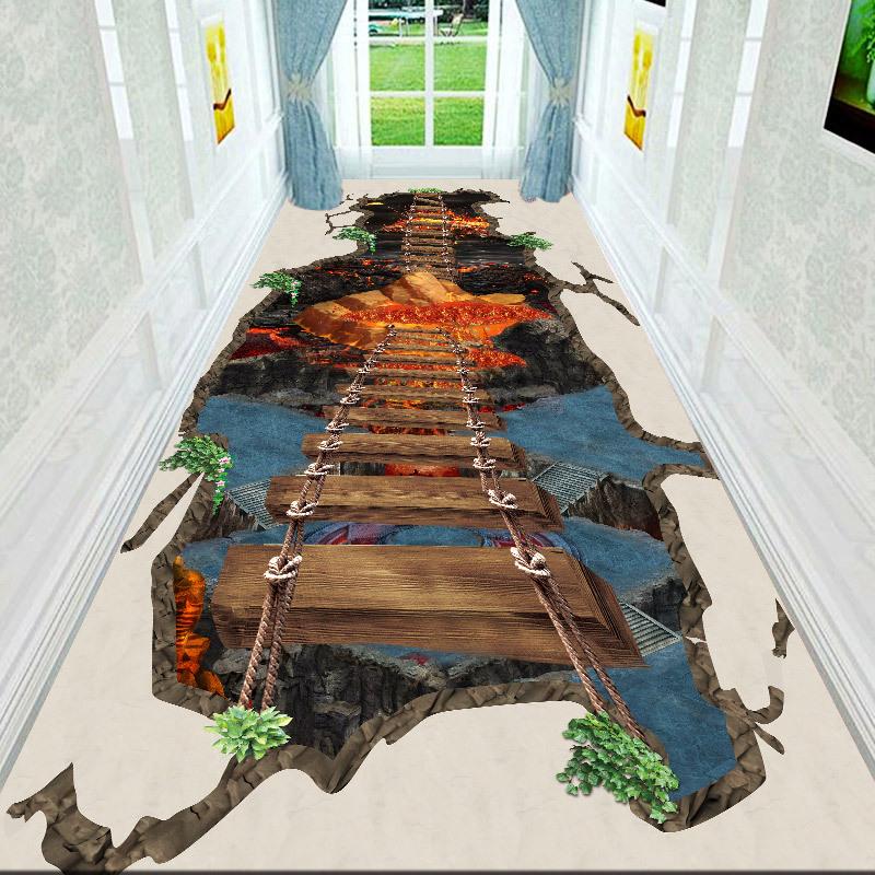 Новый 3D забавный приключенческий коврик для коридора, спальни, кухни, напольный коврик, украшение, игровой коврик, идиллический ковер для гостиной