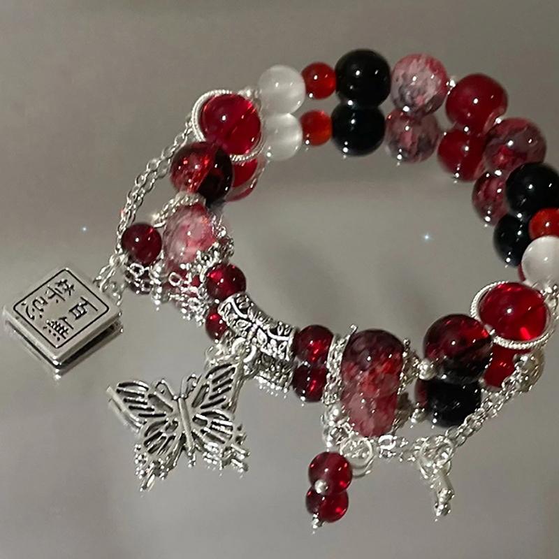 Аниме Tian Guan Ci Fu Браслет Xie Lian Heaven's Official'S Blessing Beads Chain Butterfly Подвеска Браслет Косплей Ювелирные изделия Подарок