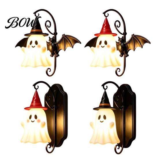 Creative Theme Party Lighting Cute Ghost Wall Light, Wizard Hat Lamp, Decorative Atmosphere Light for Mount Lamp Halloween Home Hallway Entrance