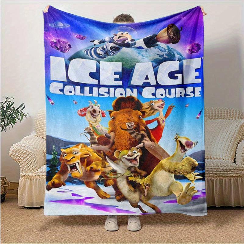 1pc, Cozy Ice Age: Collision Course Home Decor Blanket Perfect Gift for Bedroom, Living Room, Travel, Camping, Car