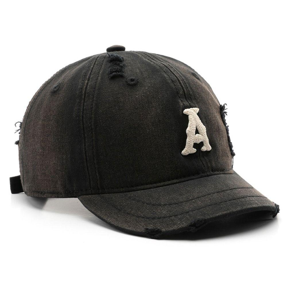 Embroidered Embroidery Letter Baseball Hat Retro Sun Hat Fashion Men Baseball Cap  Outdoor