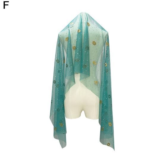 Индийский танец вуаль сетка с горячим тиснением цветы костюм реквизит взрослые дети многоразовые выступления фестивали вечеринки взрослый костюм вуаль