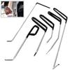 6 Pcs Automotive Hooks Rods for Paintless Dent Removal Car Repair Kit Auto Tools Door Dent Ding Hail Removal