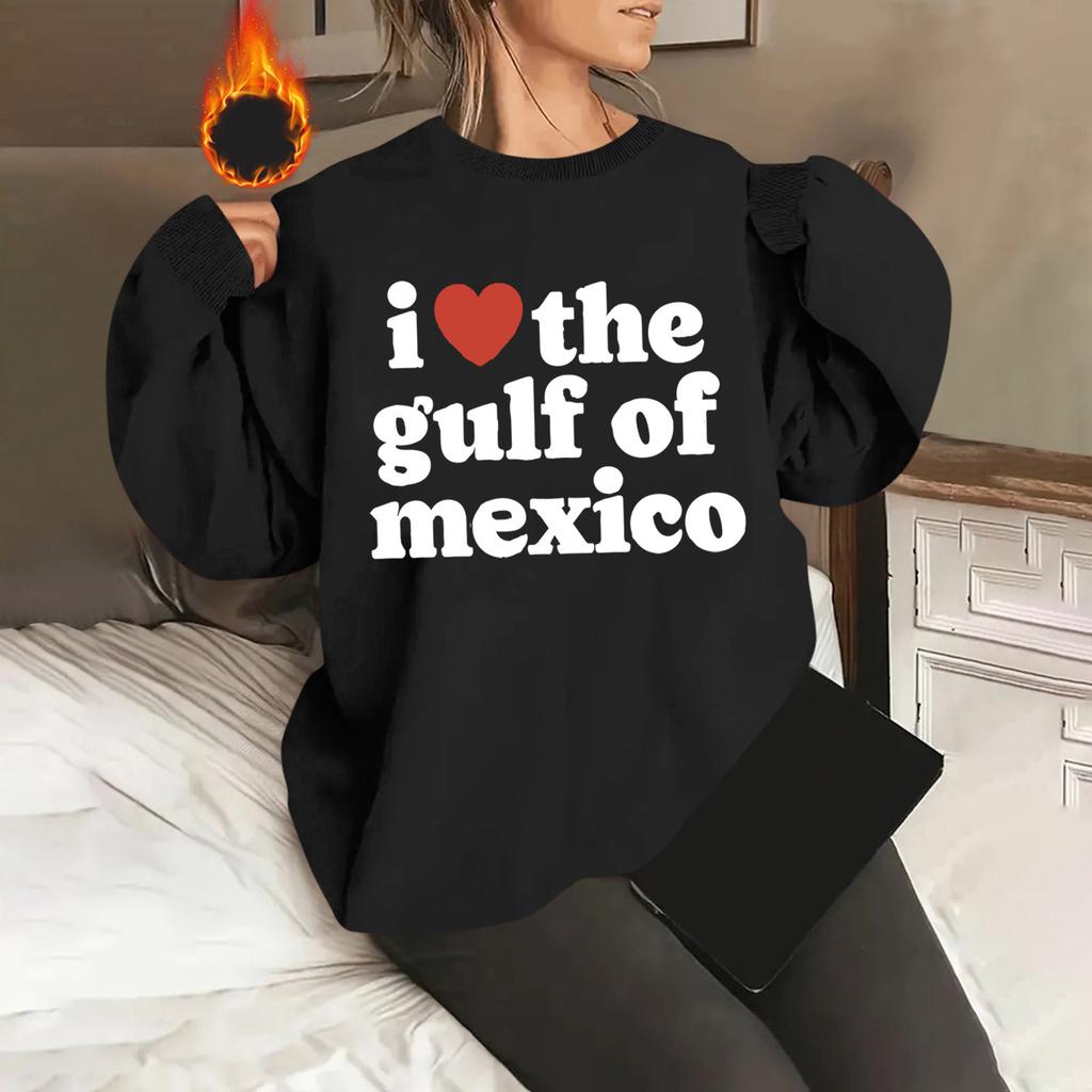 Унисекс офсетный принт круглый вырез свободный свитшот с длинными рукавами