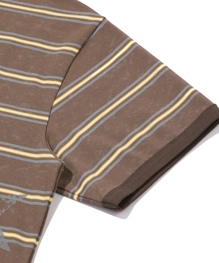 Футболка MAINBOOTH Rough Star Stripe(коричневый)