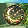 2D Flat 20cm Stars and Moons Wooden Wall Hanging Decor - Ramadan Universal Holiday Wooden Pendant, Home Decoration, Welcome Sign Party Decor, Wood