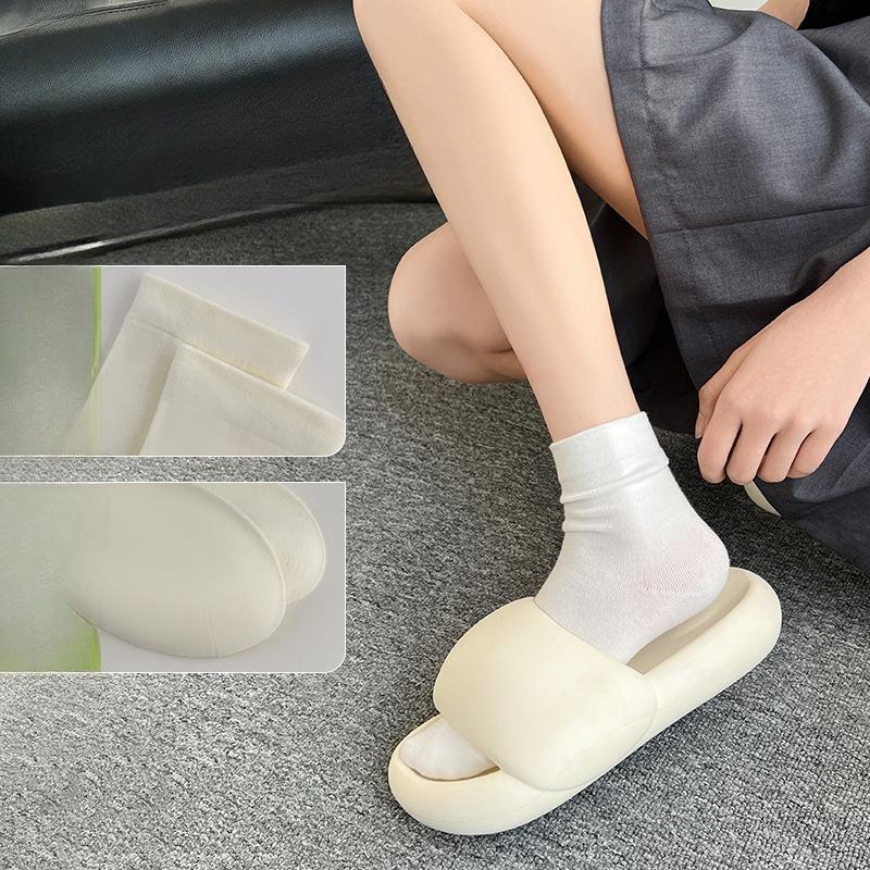 Женские весенне-осенние носки до середины икры, дезодорирующие и влагопоглощающие носки из чистого хлопка, бесшовные носки, однотонные и универсальные носки