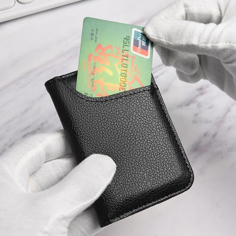 Portable Super Slim Soft Wallet Pu Leather Mini Credit Card Wallet Purse Card Holders Men Wallet Thin Small Short Wallets
