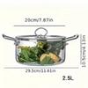 Heat Resistant Clear Cooking Pot Stainless Steel Glass Soup Pot  Kitchen Cooking Tools