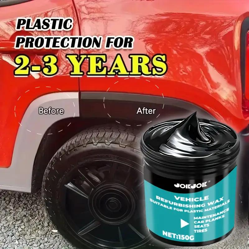 Крем для полировки пластика автомобиля, Большой объем 150 г, Освежает салон, Сиденья, Шины и т. д., Усиливает блеск и яркость