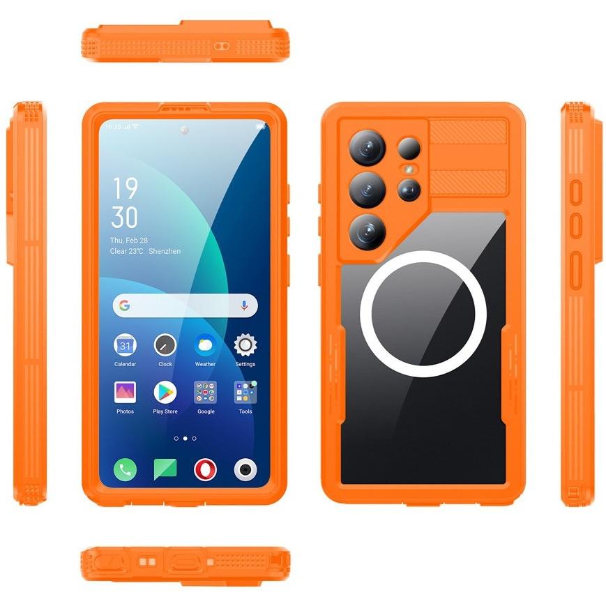 Samsung Galaxy S26 Ultra Waterproof Case, Redpepper, for MagSafe, Orange