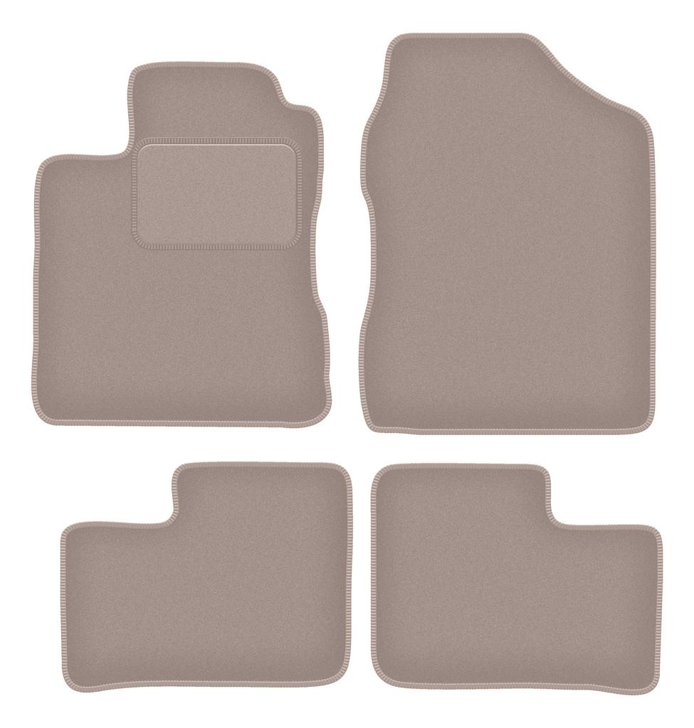 Beige velour floor mats for: Daihatsu Cuore VI hatchback (2003-2007)