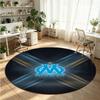 Olympique Lyonnais FC Printed Round Crystal Velvet Rug Soft Non Slip Floor Carpet For Bedroom Holiday Gift