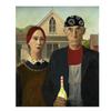 Vintage Portrait Poster American Gothic Art Print Canvas Painting Funny Design Wall Art Abstract Pictures for Gallery Home Decor