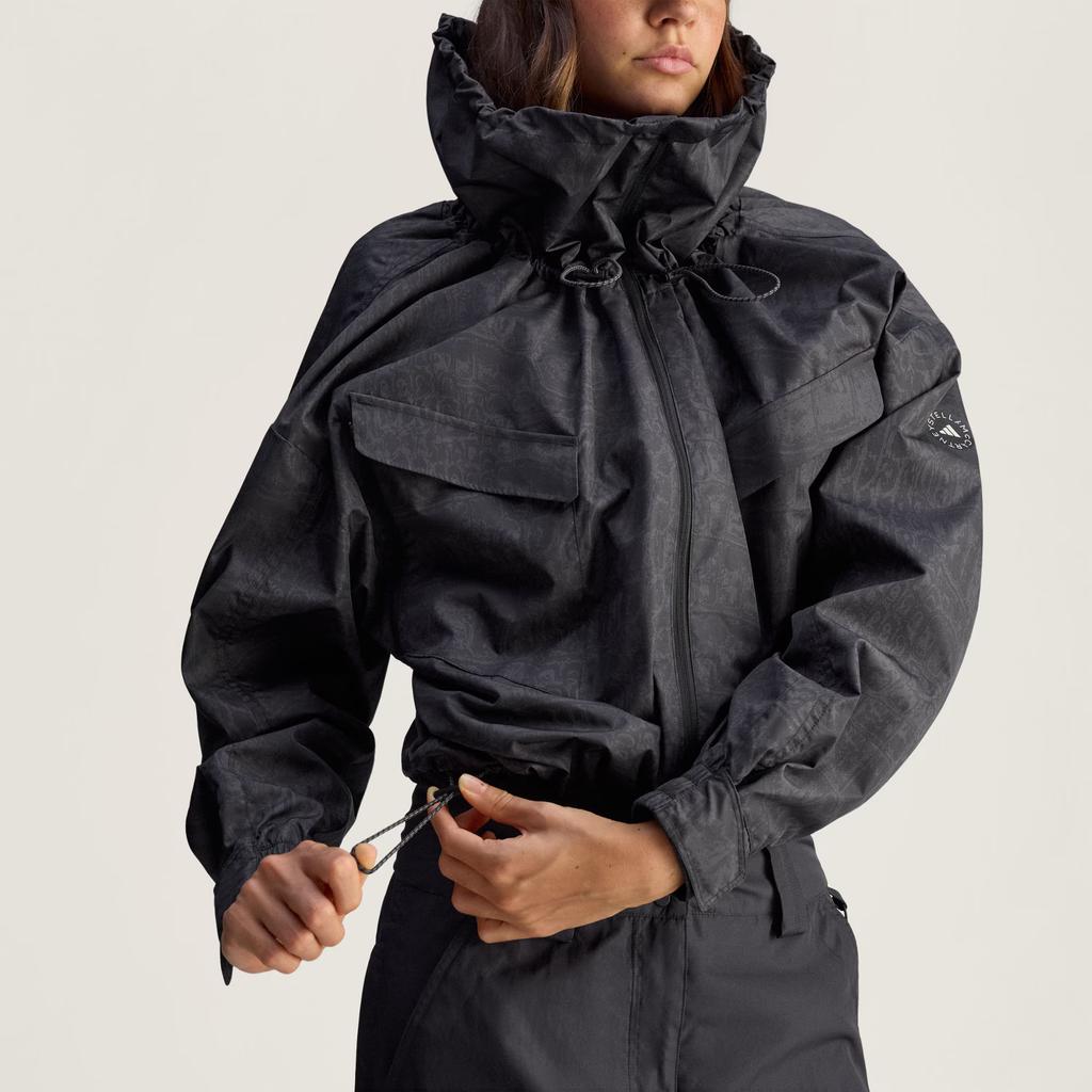 adidas Спортивная куртка Stella McCartney с принтом, свободная, удобная, на молнии, с длинным рукавом, женская куртка JV7035