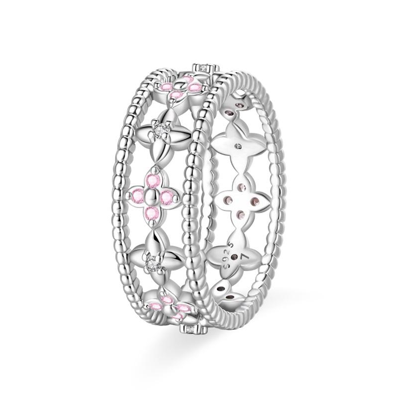 Серебро 925 пробы Медь Синий Океан&Бабочка&Разноцветные Конфеты&Звезда&Ретро Цепь Широкое Кольцо для Лица Женский Циркон и Аксессуары
