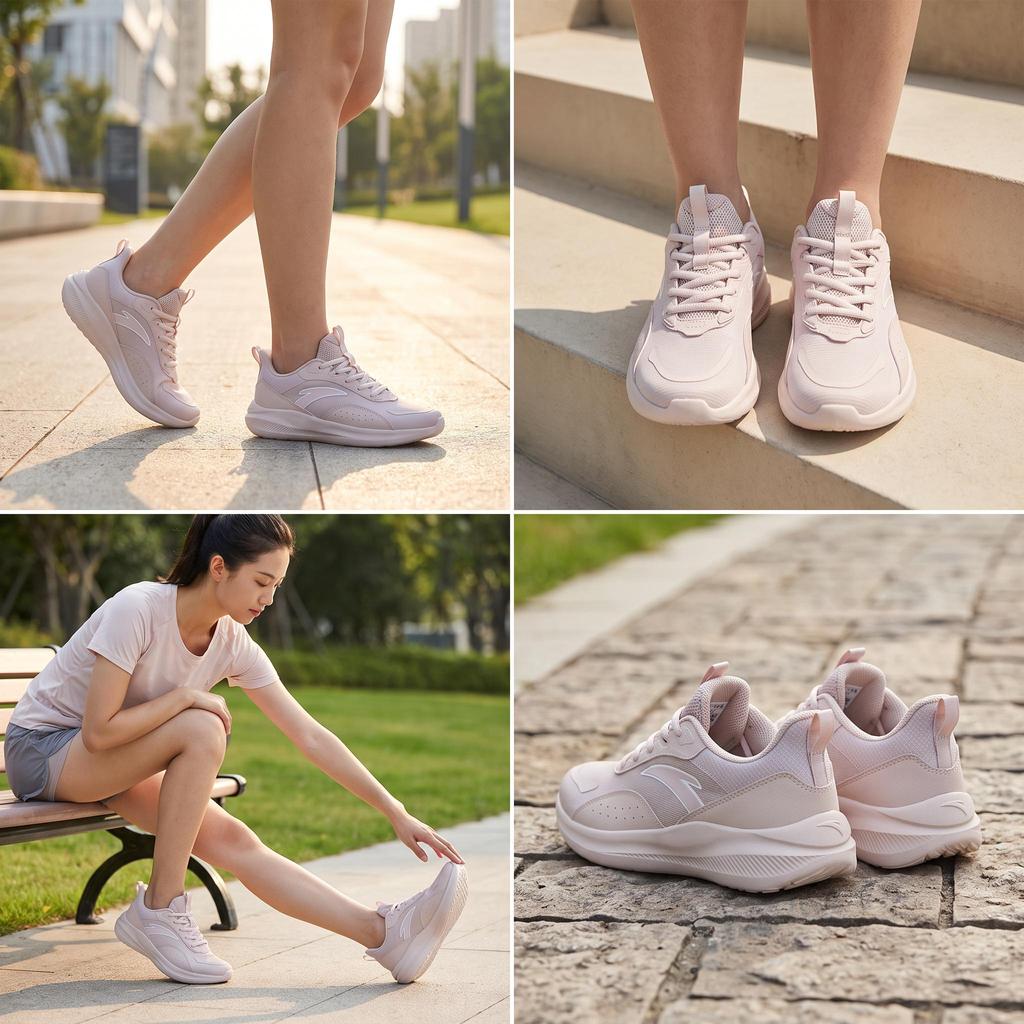 Women's Sneakers Anta Wander Low top Running Shoes Women's Lotus Gray