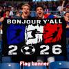 35FT World Flag French Fan Support Banner