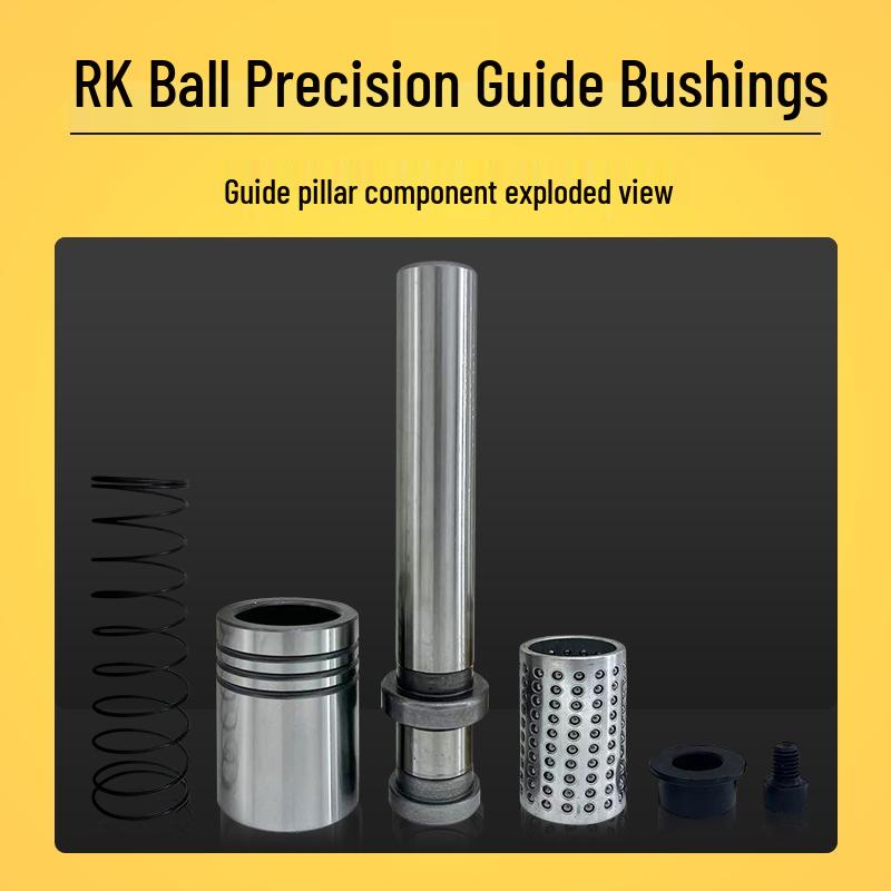 Replacement Disc Mill Mold Accessories - Cross Roller Rolling Rubber Sleeve & Outer Guide Post Bushing Set