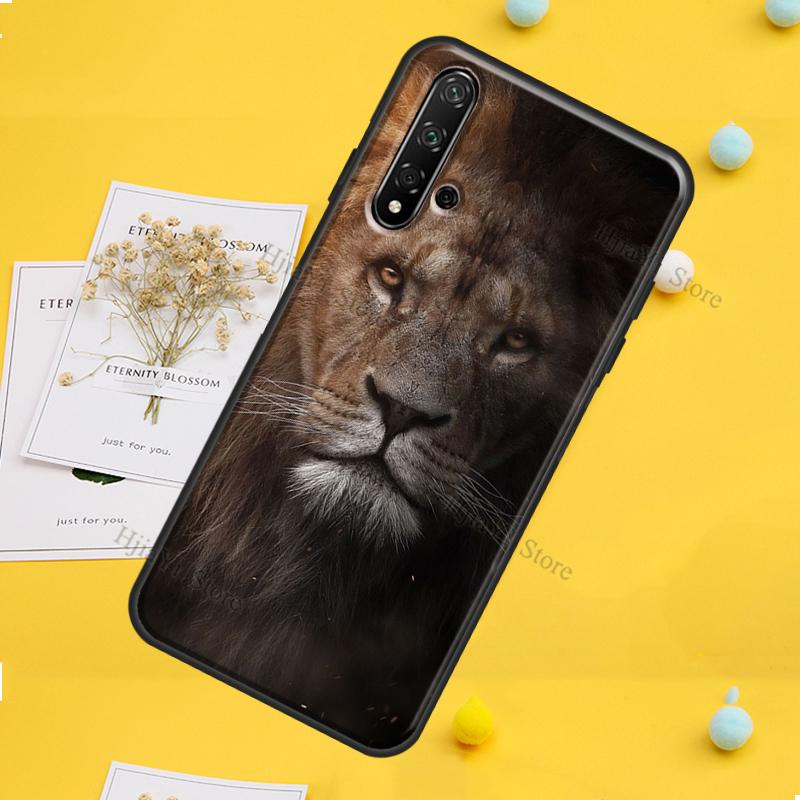 Чехол с головой льва для Huawei P30 P20 P40 P60 Pro P Smart Nova 9 5T Honor Magic 5 Lite X8 X9a 50 70