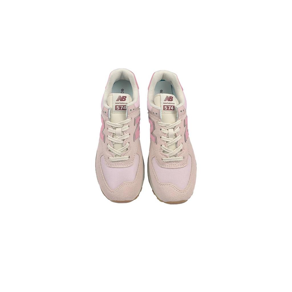 New Balance NB 574 Lightweight Abrasion Resistant Low top Running Shoes Women's Pink Brown WL574RCF(Team652-NB)