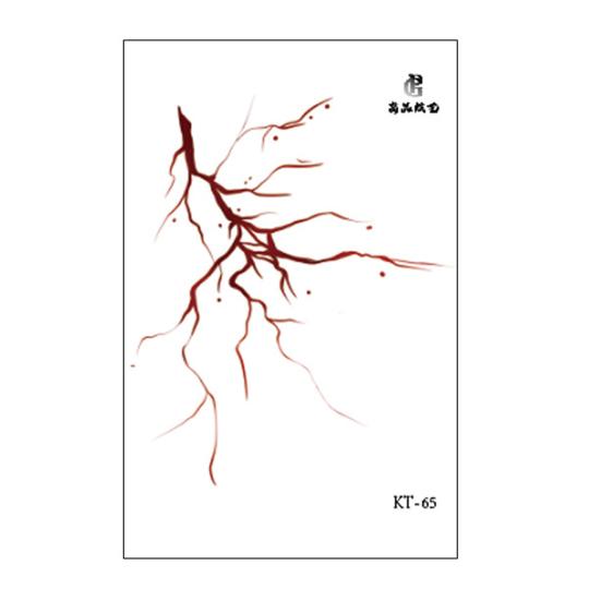 Временные татуировки-наклейки на Хэллоуин с красным узором, легко наносимые поддельные татуировки, водонепроницаемые украшения для вечеринок
