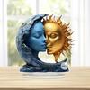 Moon Sun Ornament Tabletop 2D Flat Acrylic Decoration Standing Moon And Sun