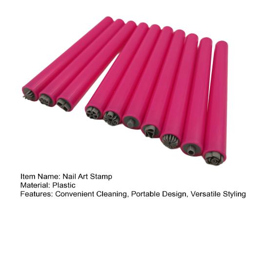 Набор из 10 ручек для дизайна ногтей, набор ручек для дизайна ногтей, легко чистить, инструменты для нанесения точек на ногти, цветочные геометрические узоры, портативный дизайн ногтей своими руками
