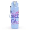 1PC La Dolce Vita Purple Text Print 750ml Color Plastic Sports Water Bottle Leakproof Flip Straw Lid Suitable for Sports Office Home Use