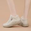 2024 Весна/Осень Женские Корейские Белые Кроссовки на Высокой Платформе - Универсальный Дизайн на Все Случаи Жизни для Студенток