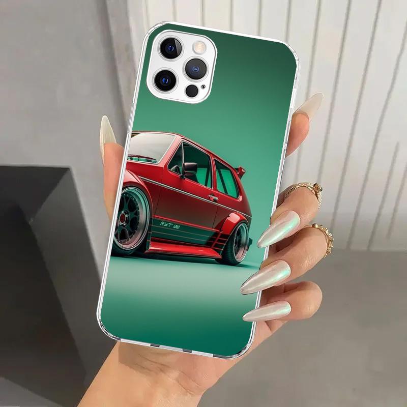Чехол для телефона MK1 Golf Vintage Car для Iphone 17 Air 16 15 Plus 14 13 Mini 12 11 Pro Max 16E 7 8 SE 2020 Мягкий чехол с принтом Funda 17