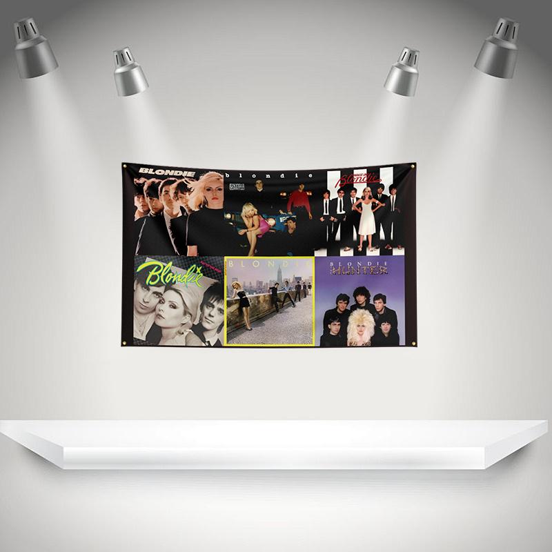 Bblondies Flag Rock Music Band Banner 3x5ft With Brass Grommets Hd Printing Tapestry Exhibition Music Band Fans Garage Decor