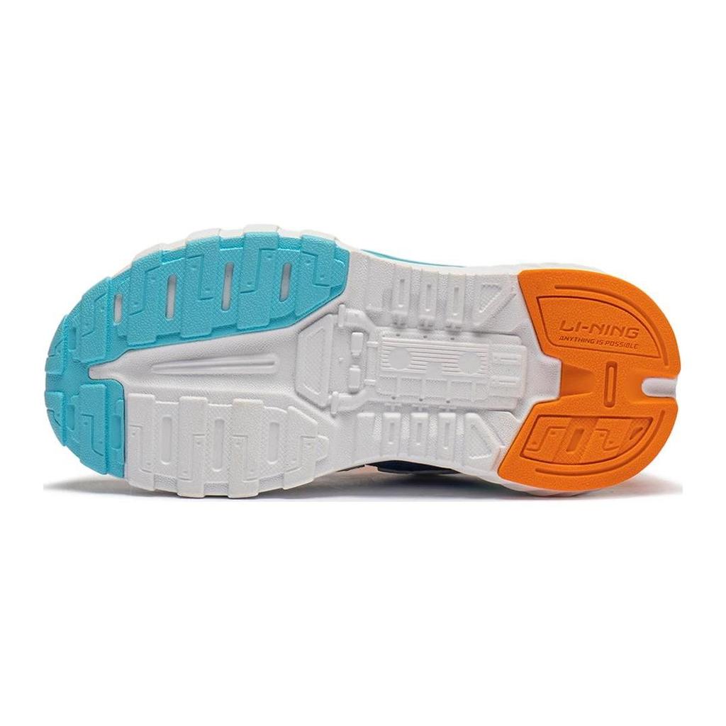 Li Ning Kids Galaxy V2 универсальные модные нескользящие амортизирующие низкие повседневные кроссовки детские кроссовки синего и белого цвета YKNU004-1