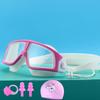 Children Big Frame Swimming Glasses with Earplugs Anti-fog Swimming Glass Boys and Girls Swimming Pool Beach Glasses Swimming