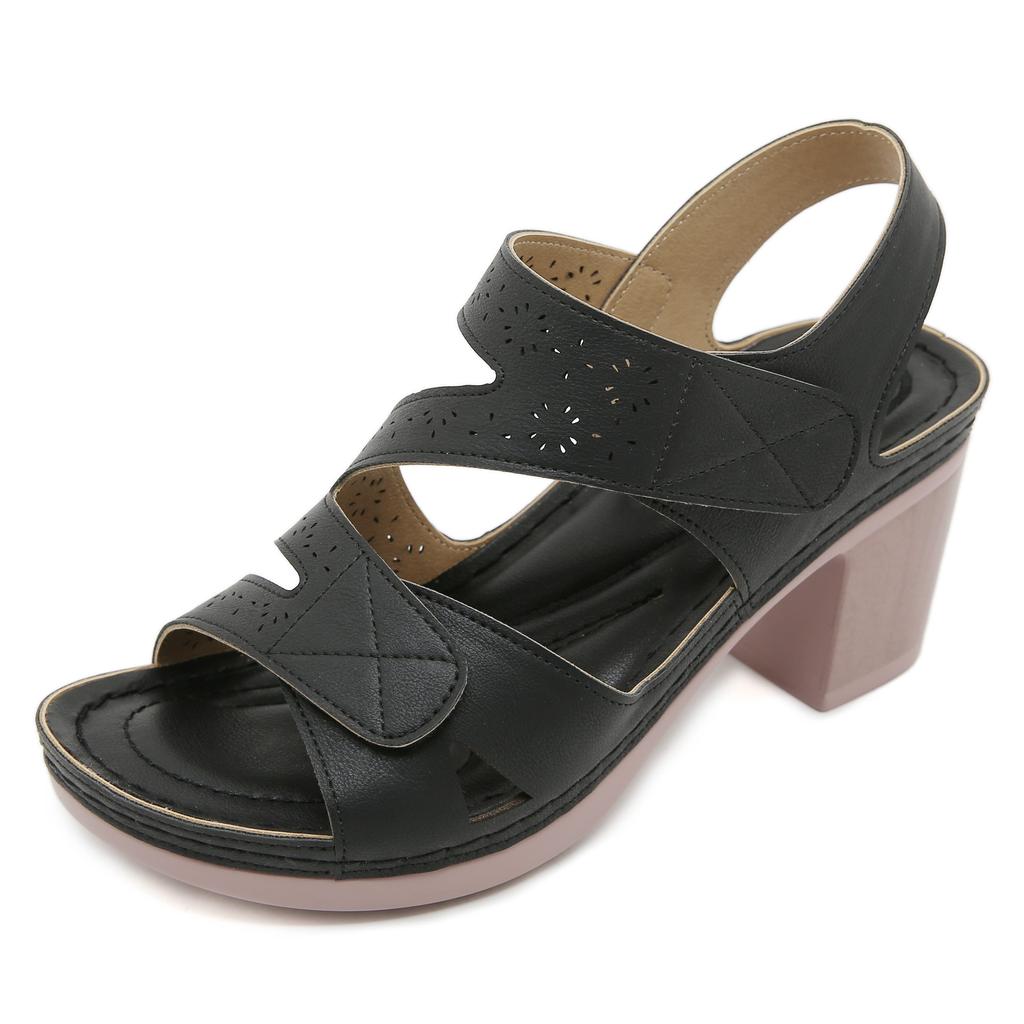 Sweet Sandals Women Atmospheric Fashion Large Size Slope Heel Shoes Beach Sandals