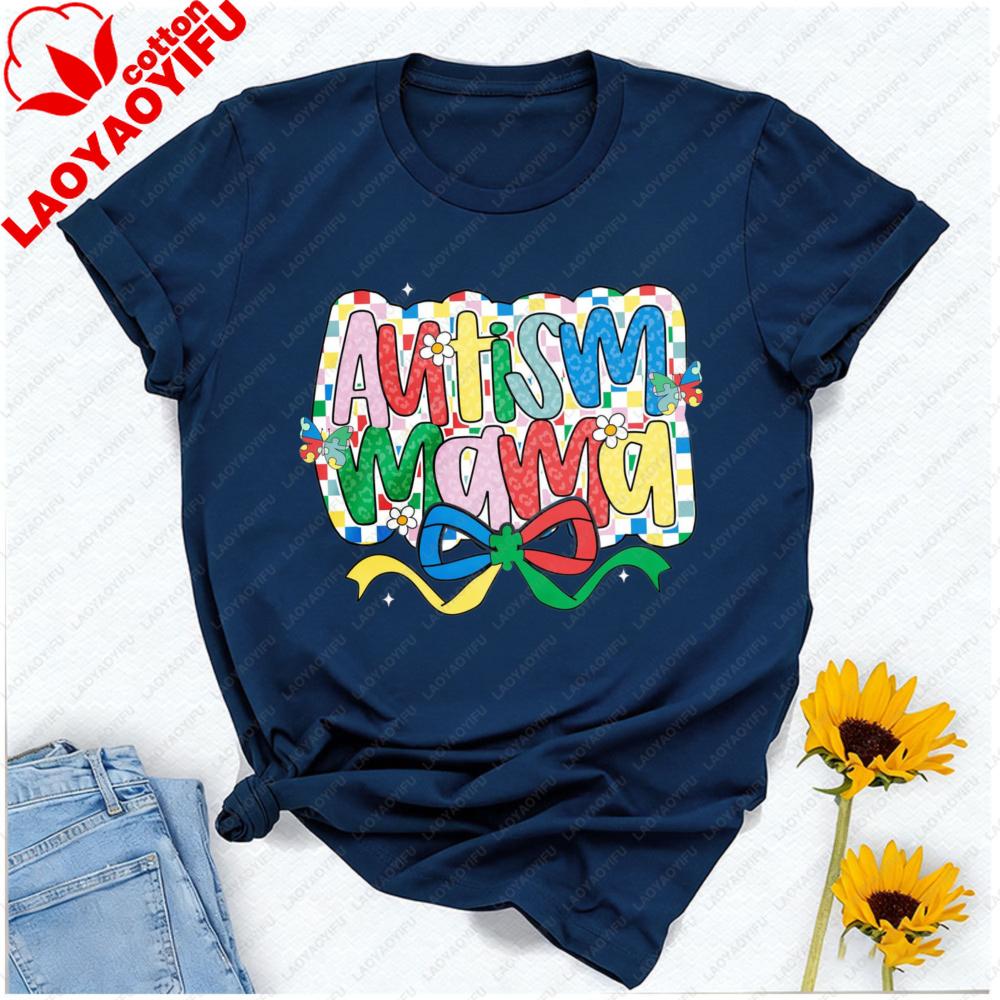 Custom Autism Mama Coquette Tshirt Mothers Day Shirt Coquette Mothers Day Gift Autism Awareness Neurodiversity Vintage Tops