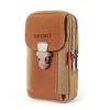 6.8-Inch Mobile Phone Waist Bag for Construction Workers - Men’s Multifunctional Vertical Canvas Belt Bag