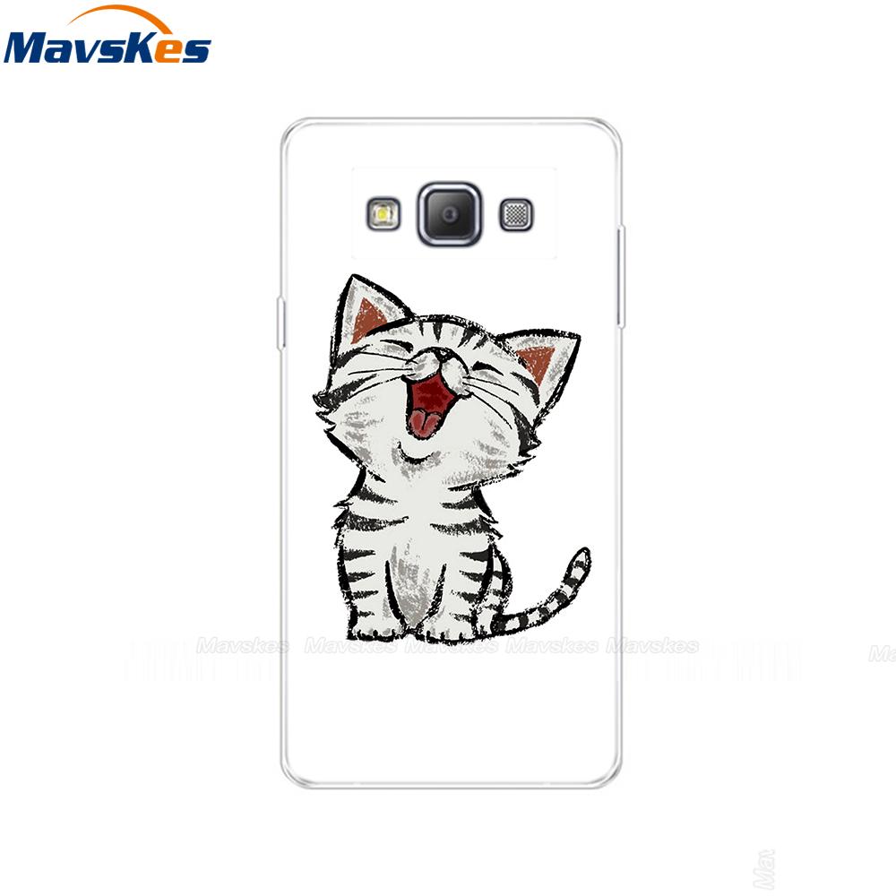 Силиконовый чехол для телефона Samsung Galaxy A3 2015 Цветок Кошка A300 Мягкая ТПУ задняя крышка для Samsung A3 2015 A300H A3000 SM-A300F pop