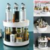 360 Rotation Non-Skid Spice Rack Pantry Cabinet Turntable with Wide Base Storage Bin Rotating Organizer for Kitchen Seasoning