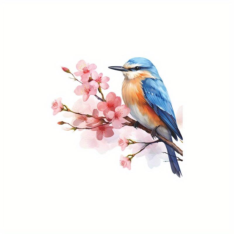 Романтичный весенний эстетический узор в виде ветки и птицы наклейка на выключатель света для ванной комнаты, спальни, гостиной, съемная наклейка на стену, домашний декор