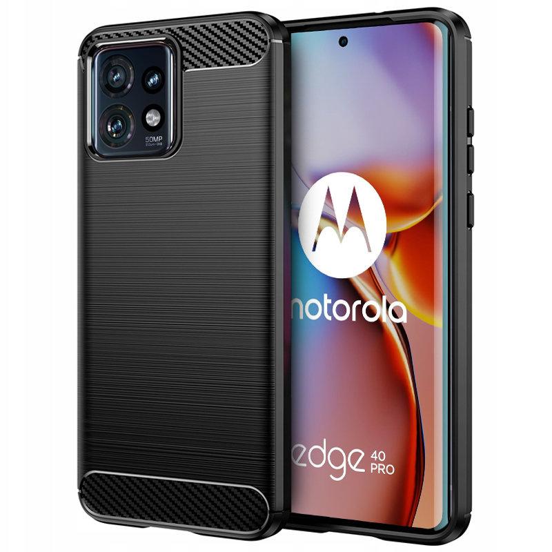 Case for Motorola Edge 40 Pro, Karbon, Black