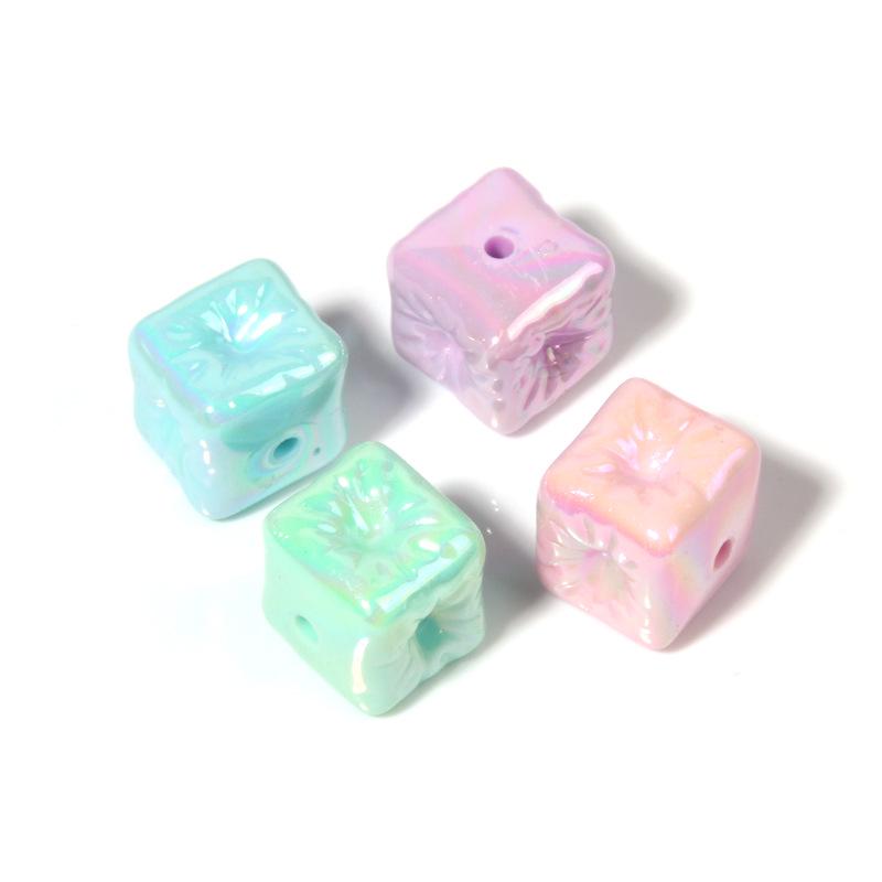 AB-Plated Acrylic Star and Bow Beads for DIY Necklaces and Hairpins