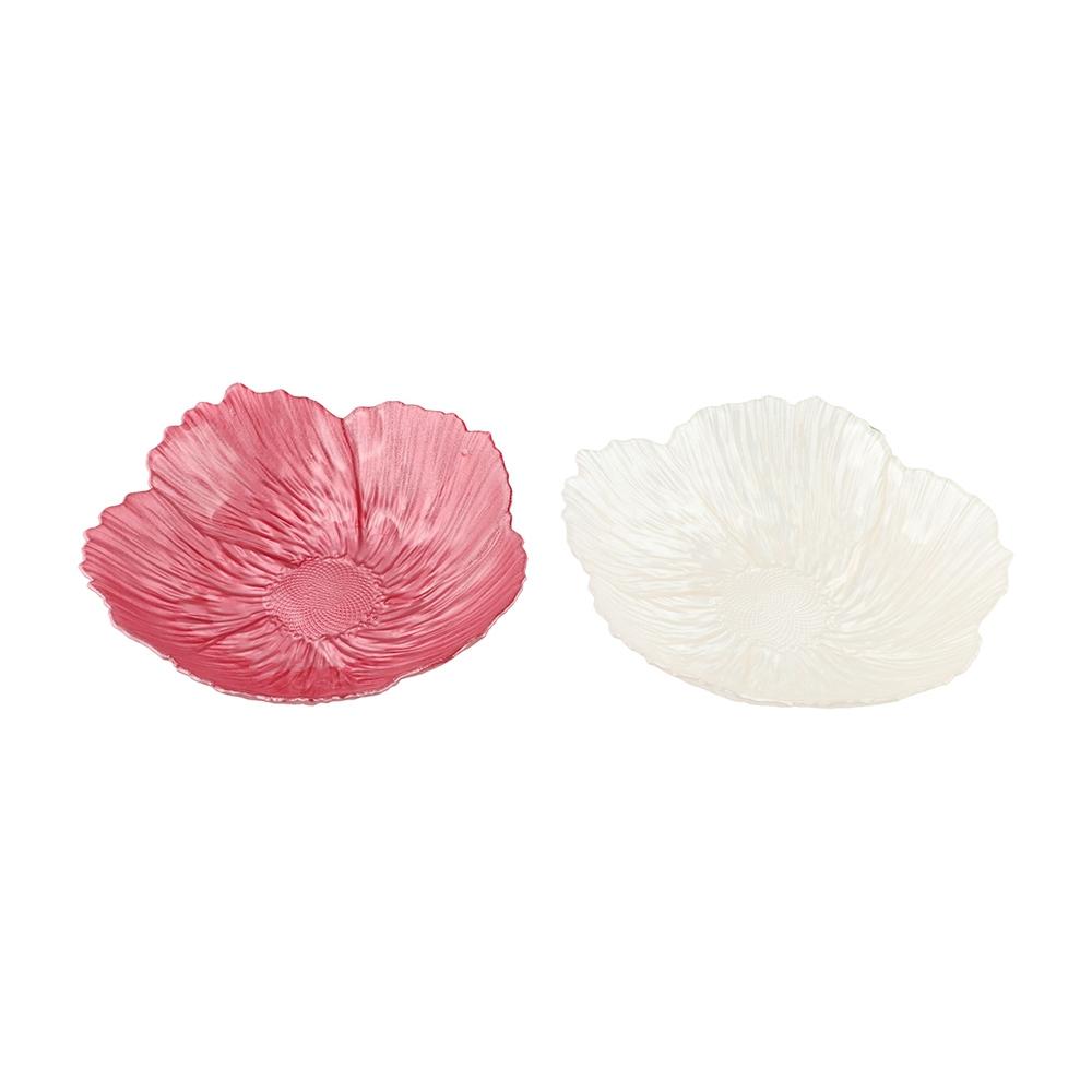 Crystal Glass Art Glass Bowl Flower-shaped Dessert Dish Modern Candy Tray  Fruits