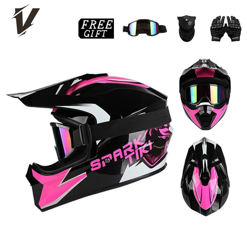 Full Face Off-Road Motorcycle Helmet Adventure Riding DOT Certified ABS Shell