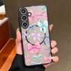 Чехол с узором из разноцветных бантиков Для Samsung Galaxy S26 Ultra S25 Edge S24 Plus S23 S22 S21 FE Магнитный Для Magsafe Матовый Чехол