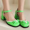 Женские сандалии с закрытым носком Летняя обувь для улицы Милый бант D'Orsay Ремешок на щиколотке Элегантные Черные Телесные Зеленые Вечерние Свадебные Туфли Бренд