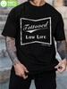 Футболка с графическим принтом Cartel Ink Tattooed Low Life - Черный Винтажный Дизайн